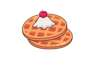 Waffle Free Sticker PNG