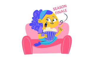 Watching Tv Sticker PNG