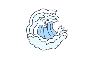 Wave Free Sticker PNG