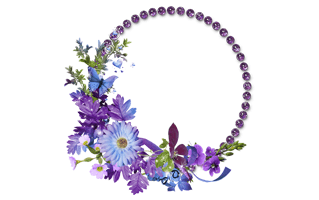 Wedding Garland Round Frame PNG