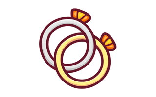 Wedding Rings Free Sticker PNG