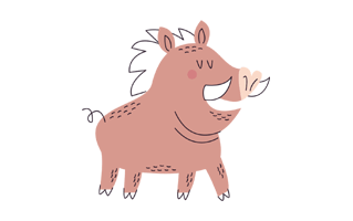 Wild Boar Free Sticker PNG