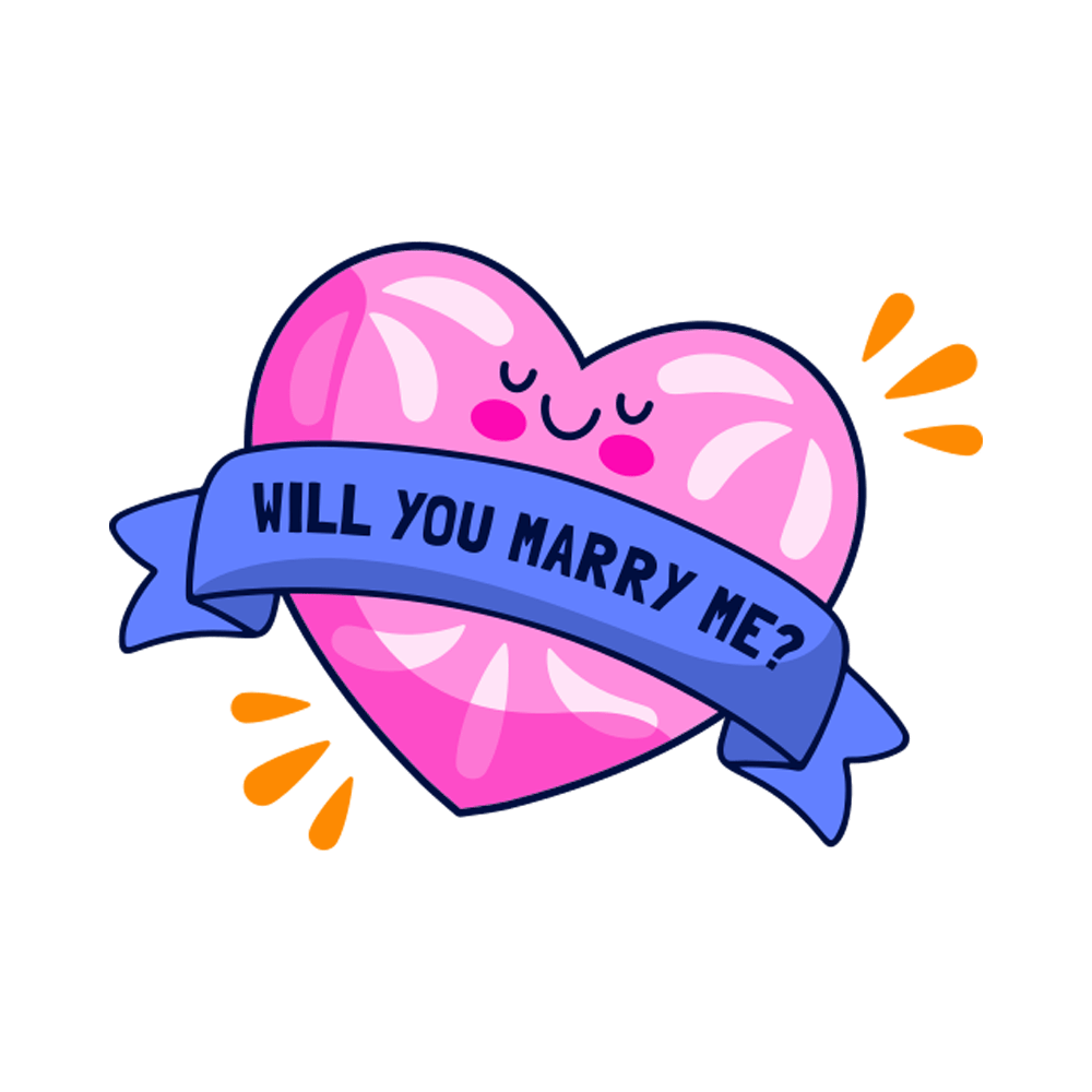 Will You Marry Me Free Sticker Transparent Photo