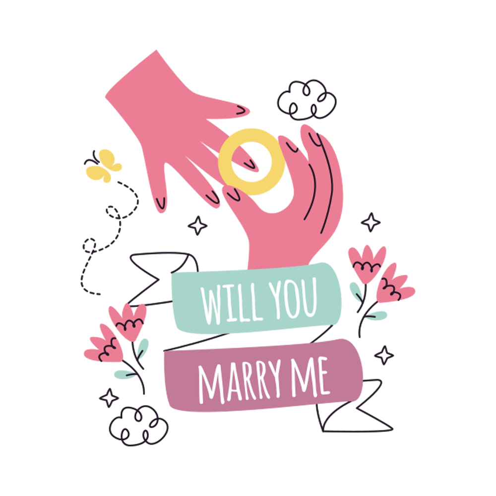 Will You Marry Me Free Sticker Transparent Picture