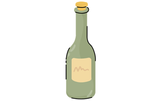 Wine Bottle Free Sticker PNG