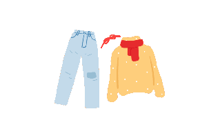 Winter Clothes Sticker PNG