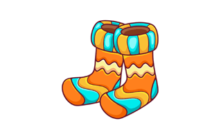 Winter Socks Sticker PNG