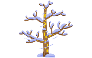 Winter Tree Sticker PNG