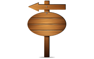 Wooden Arrow Sign PNG