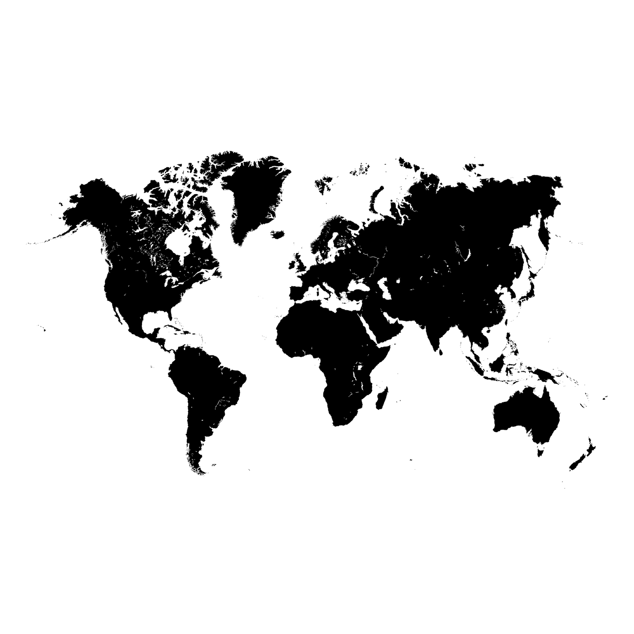 World Map Transparent Clipart