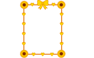 Yellow Border Frame PNG