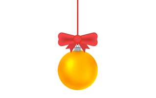 Yellow Christmas Ball PNG