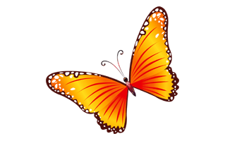 Yellow Fantasy Butterfly PNG